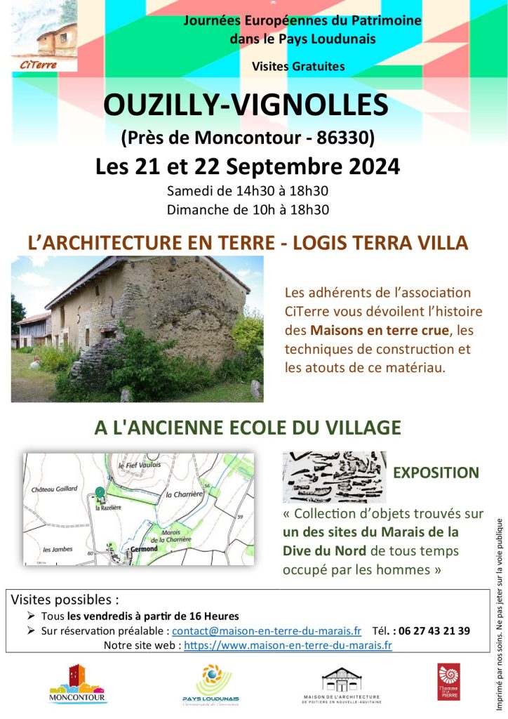 Journéés Européennes du Patrimoine - 21 et 22 Septembre 2024 - Terra Villa -OUZILLY-VIGNOLLES